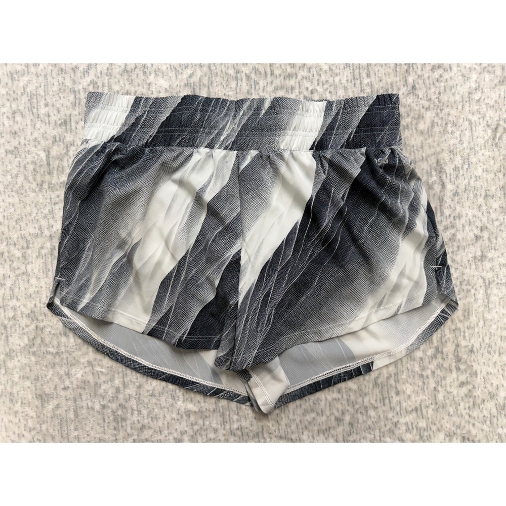 DSG Womens High Rise Stride Athletic Shorts Black White Abstract Print Small NWT